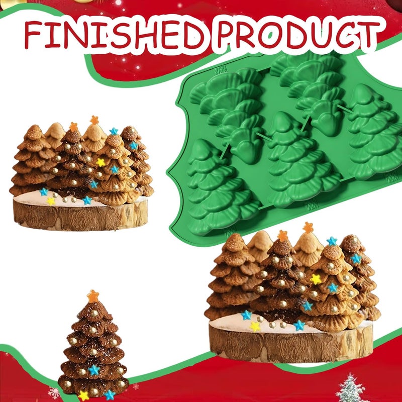 Mtruil 1 Pcs Christmas Silicone Molds Chocolate Candy Moulds 3D Christmas Tree Shape Mold Candy for Chocolate Gummy Soap Jelly Wax Melt Ice Cubes Cake Decorations - Image 4